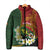 Personalised PNG Simbu Provins Padded Jacket Papua New Guinea Plumeria Melanesian Pattern - Polynesian Pride