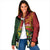 Personalised PNG Simbu Provins Padded Jacket Papua New Guinea Plumeria Melanesian Pattern - Polynesian Pride