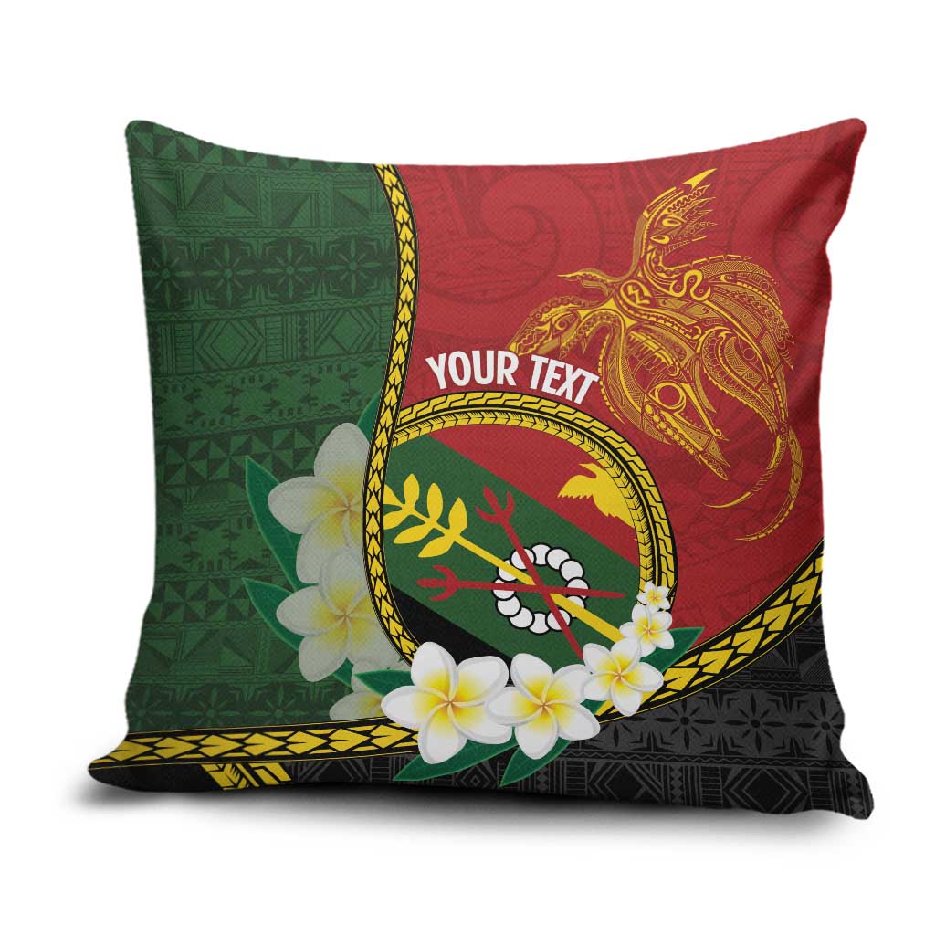 Personalised PNG Simbu Provins Pillow Cover Papua New Guinea Plumeria Melanesian Pattern LT14 Green - Polynesian Pride