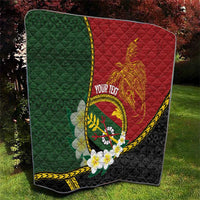 Personalised PNG Simbu Provins Quilt Papua New Guinea Plumeria Melanesian Pattern LT14 - Polynesian Pride