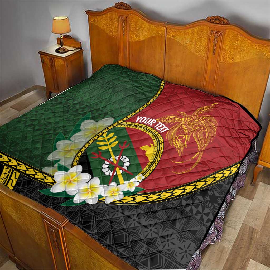 Personalised PNG Simbu Provins Quilt Papua New Guinea Plumeria Melanesian Pattern LT14 - Polynesian Pride