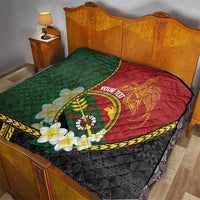 Personalised PNG Simbu Provins Quilt Papua New Guinea Plumeria Melanesian Pattern LT14 - Polynesian Pride