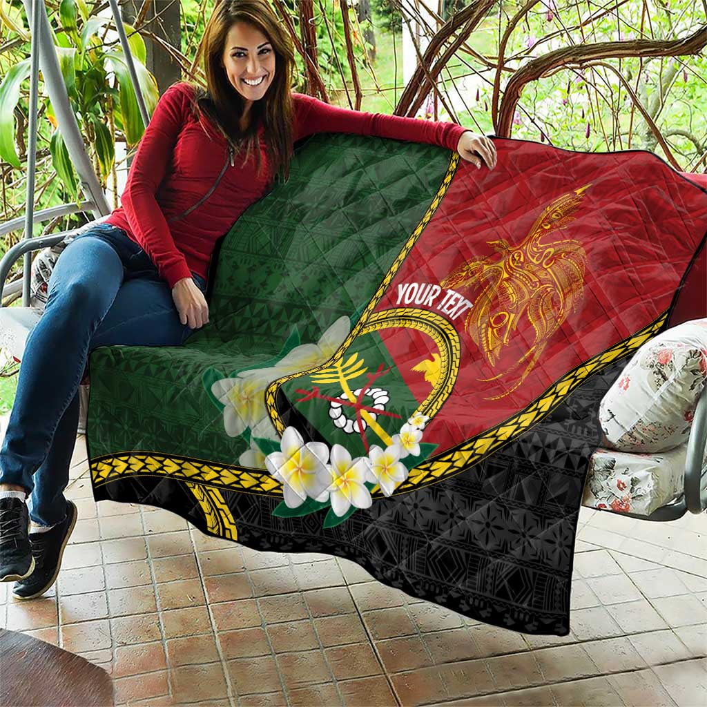 Personalised PNG Simbu Provins Quilt Papua New Guinea Plumeria Melanesian Pattern LT14 - Polynesian Pride