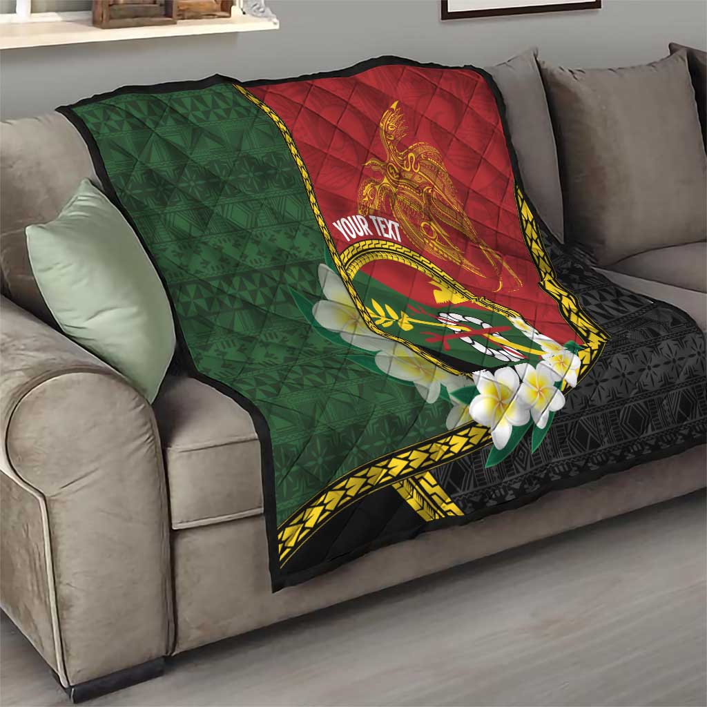 Personalised PNG Simbu Provins Quilt Papua New Guinea Plumeria Melanesian Pattern LT14 - Polynesian Pride