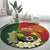 Personalised PNG Simbu Provins Round Carpet Papua New Guinea Plumeria Melanesian Pattern - Polynesian Pride
