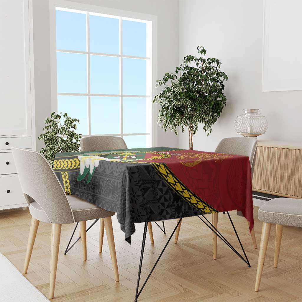 Personalised PNG Simbu Provins Tablecloth Papua New Guinea Plumeria Melanesian Pattern LT14 - Polynesian Pride