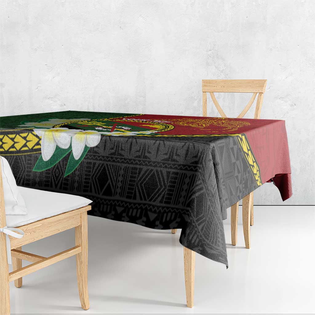 Personalised PNG Simbu Provins Tablecloth Papua New Guinea Plumeria Melanesian Pattern LT14 - Polynesian Pride