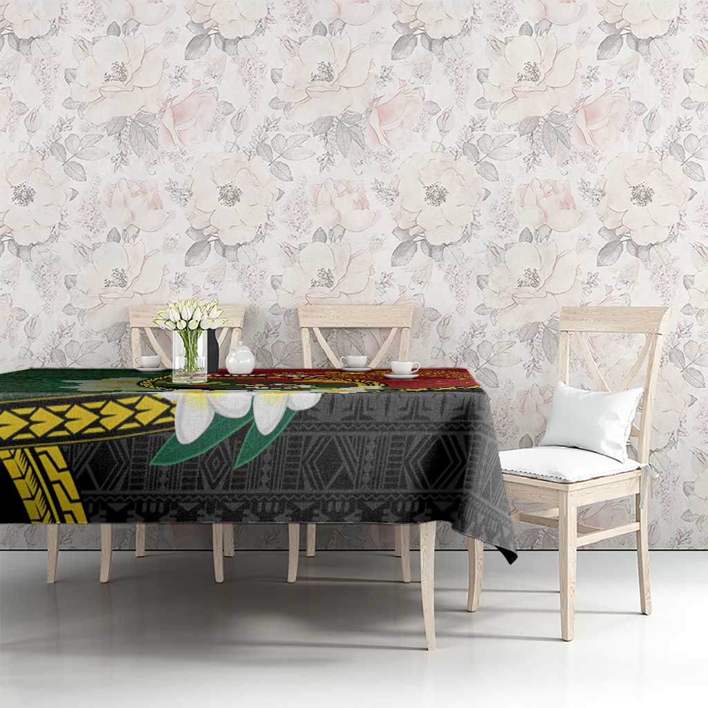 Personalised PNG Simbu Provins Tablecloth Papua New Guinea Plumeria Melanesian Pattern LT14 - Polynesian Pride