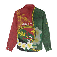 Personalised PNG Simbu Provins Women Casual Shirt Papua New Guinea Plumeria Melanesian Pattern LT14 - Polynesian Pride