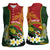 Personalised PNG Simbu Provins Women Sleeveless Polo Shirt Papua New Guinea Plumeria Melanesian Pattern - Polynesian Pride