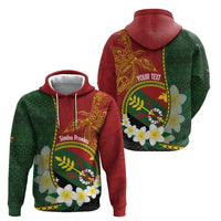 Personalised PNG Simbu Provins Zip Hoodie Papua New Guinea Plumeria Melanesian Pattern - Polynesian Pride