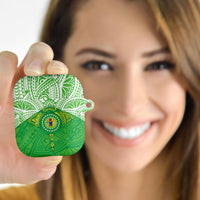 Cook Islands Manta Ray AirPods Case Kuki Airani Tattoo Green Color LT14 - Polynesian Pride
