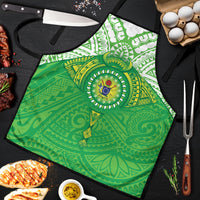 Cook Islands Manta Ray Apron Kuki Airani Tattoo Green Color LT14 Green - Polynesian Pride