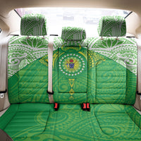 Cook Islands Manta Ray Back Car Seat Cover Kuki Airani Tattoo Green Color LT14 - Polynesian Pride