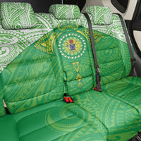 Cook Islands Manta Ray Back Car Seat Cover Kuki Airani Tattoo Green Color LT14 - Polynesian Pride