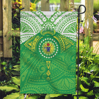 Cook Islands Manta Ray Garden Flag Kuki Airani Tattoo Green Color LT14 Garden Flag Green - Polynesian Pride
