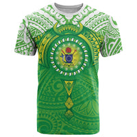 Cook Islands Manta Ray T Shirt Kuki Airani Tattoo Green Color LT14 Green - Polynesian Pride