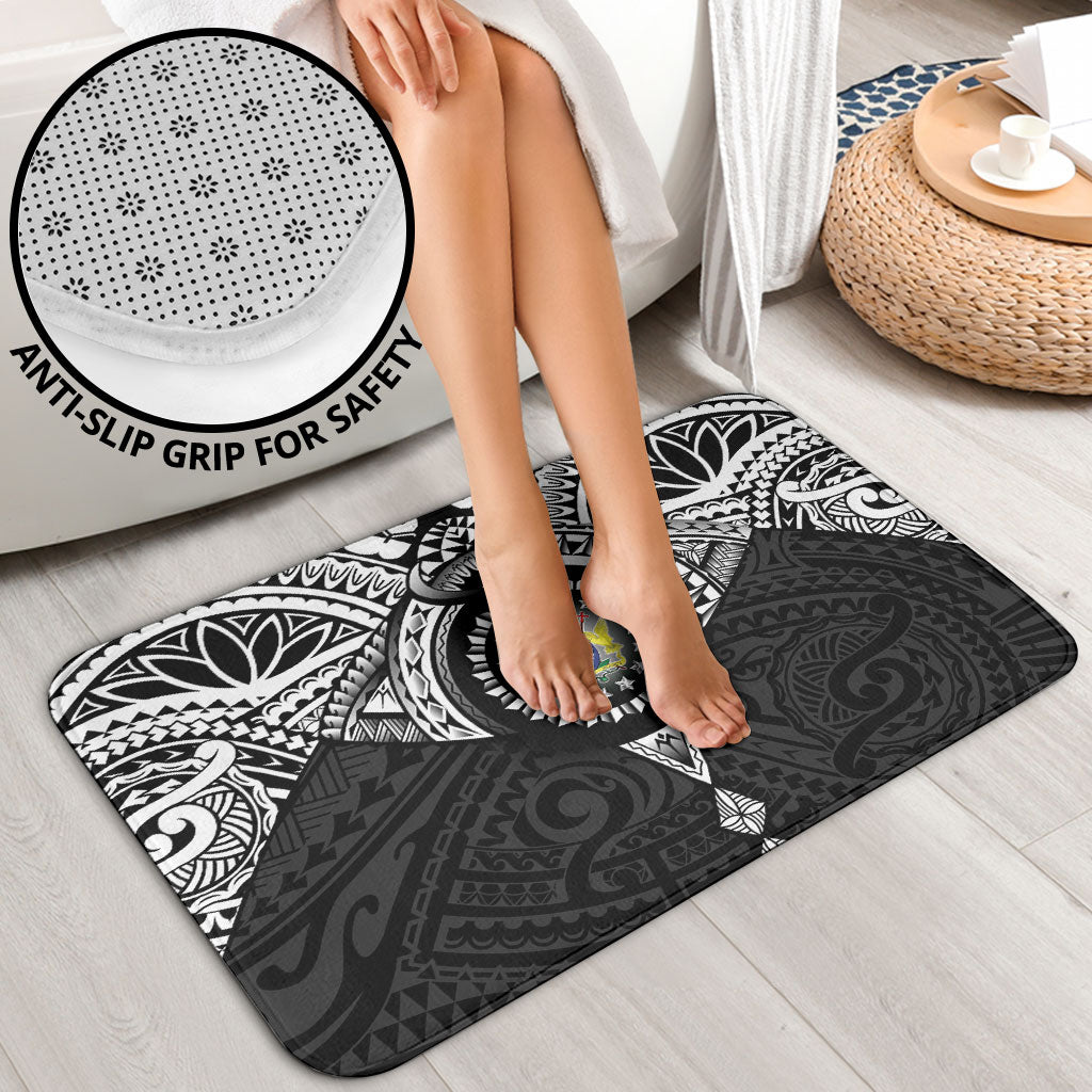 Cook Islands Manta Ray Bathroom Set Kuki Airani Tattoo Black Color LT14 - Polynesian Pride