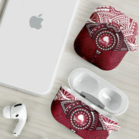 Personalised Cook Islands Mangaia AirPods Case Map With Kuki Airani Manta Ray Tattoo LT14 - Polynesian Pride