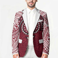 Personalised Cook Islands Mangaia Blazer Map With Kuki Airani Manta Ray Tattoo LT14 - Polynesian Pride