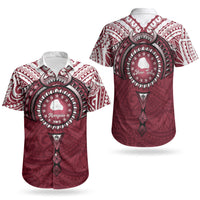 Personalised Cook Islands Mangaia Couples Matching Tank Maxi Dress and Hawaiian Shirt Map With Kuki Airani Manta Ray Tattoo LT14 - Polynesian Pride