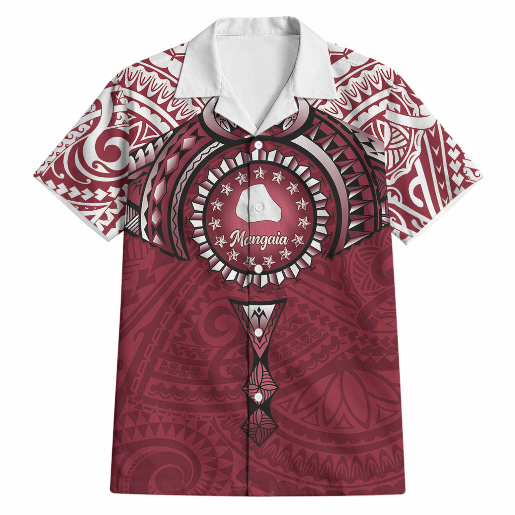 Personalised Cook Islands Mangaia Hawaiian Shirt Map With Kuki Airani Manta Ray Tattoo