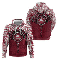 Personalised Cook Islands Mangaia Hoodie Map With Kuki Airani Manta Ray Tattoo LT14 - Polynesian Pride