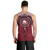 Personalised Cook Islands Mangaia Men Tank Top Map With Kuki Airani Manta Ray Tattoo LT14 - Polynesian Pride
