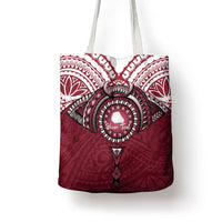 Personalised Cook Islands Mangaia Tote Bag Map With Kuki Airani Manta Ray Tattoo LT14 - Polynesian Pride