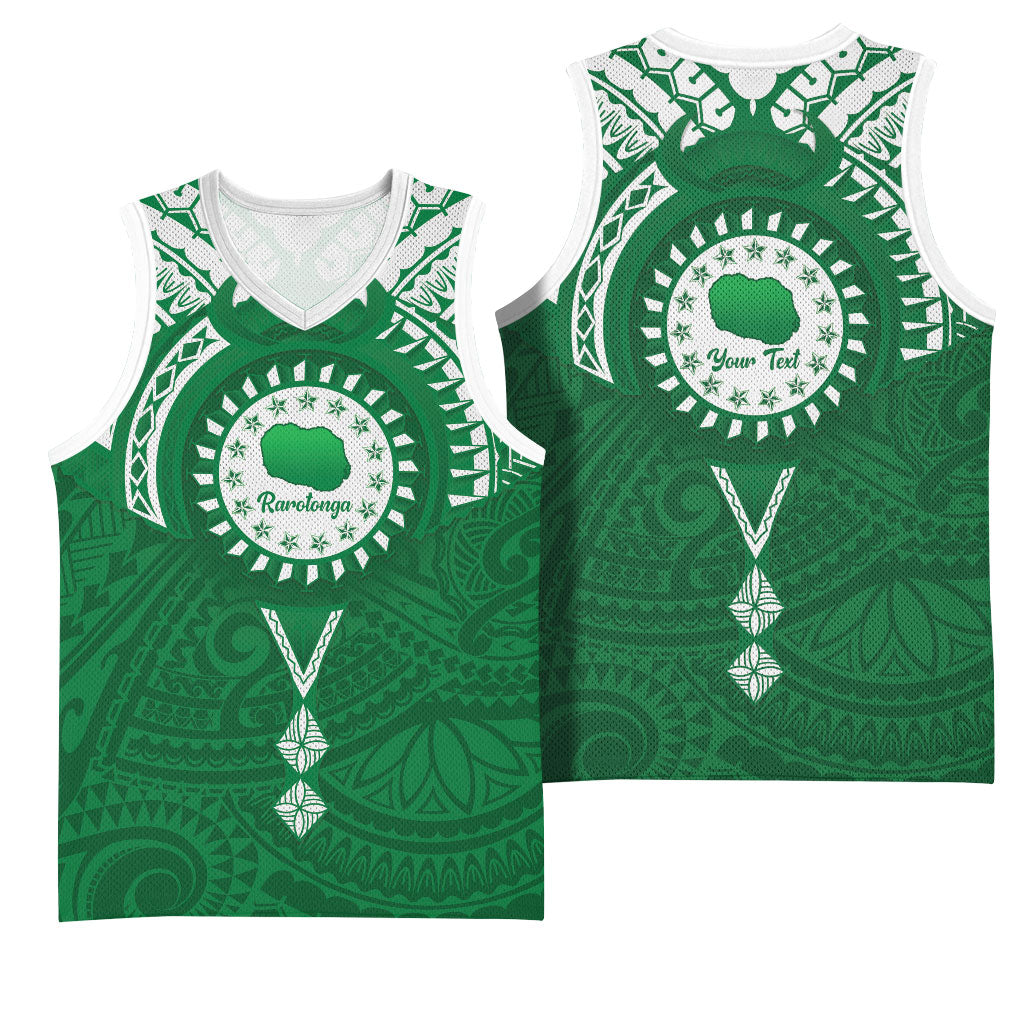 Personalised Cook Islands Rarotonga Basketball Jersey Map With Kuki Airani Manta Ray Tattoo LT14 - Polynesian Pride