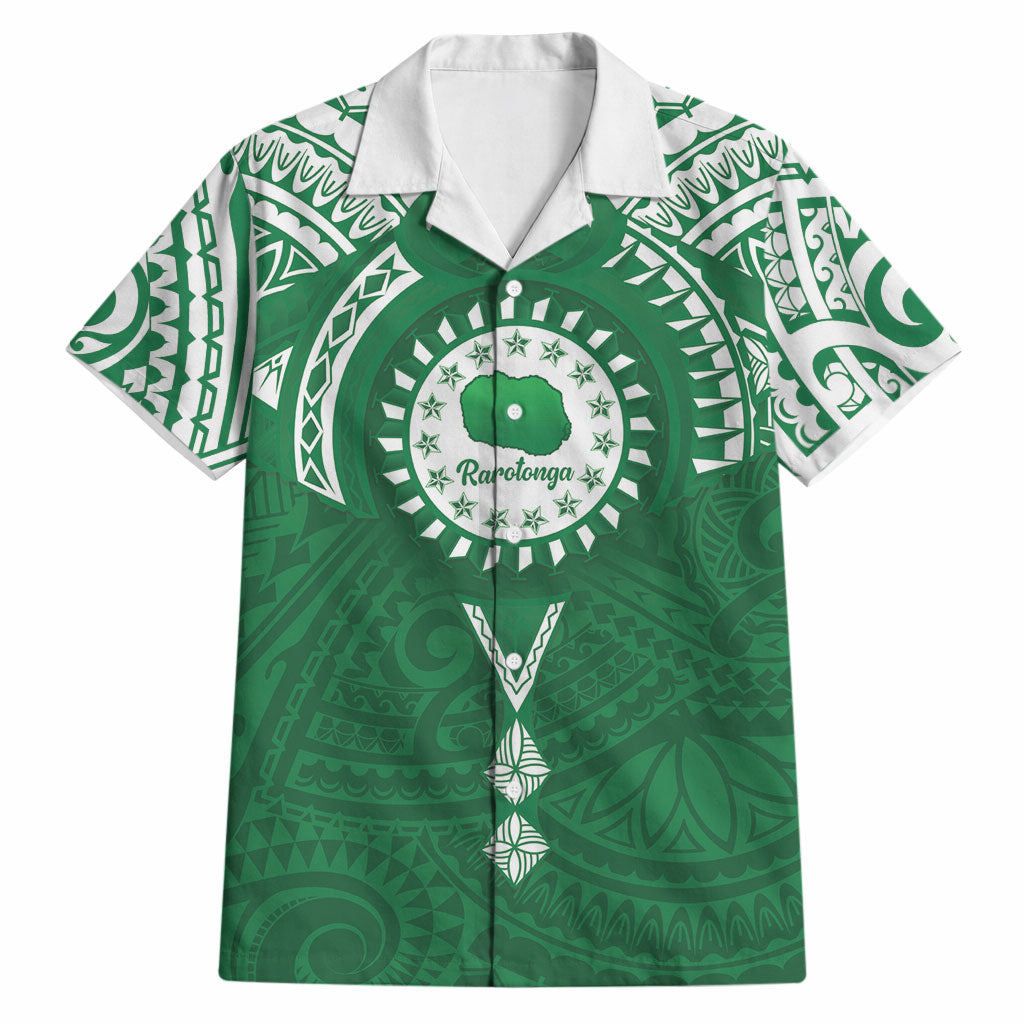 Personalised Cook Islands Rarotonga Hawaiian Shirt Map With Kuki Airani Manta Ray Tattoo