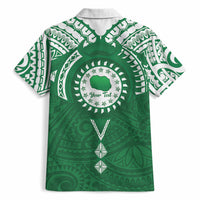 Personalised Cook Islands Rarotonga Hawaiian Shirt Map With Kuki Airani Manta Ray Tattoo LT14 - Polynesian Pride