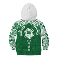 Personalised Cook Islands Rarotonga Kid Hoodie Map With Kuki Airani Manta Ray Tattoo LT14 - Polynesian Pride