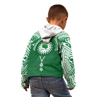 Personalised Cook Islands Rarotonga Kid Hoodie Map With Kuki Airani Manta Ray Tattoo LT14 - Polynesian Pride