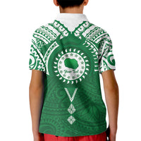 Personalised Cook Islands Rarotonga Kid Polo Shirt Map With Kuki Airani Manta Ray Tattoo LT14 - Polynesian Pride