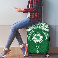 Personalised Cook Islands Rarotonga Luggage Cover Map With Kuki Airani Manta Ray Tattoo LT14 - Polynesian Pride