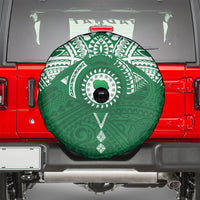 Personalised Cook Islands Rarotonga Spare Tire Cover Map With Kuki Airani Manta Ray Tattoo LT14 - Polynesian Pride