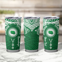 Personalised Cook Islands Rarotonga Tumbler Cup Map With Kuki Airani Manta Ray Tattoo LT14 - Polynesian Pride