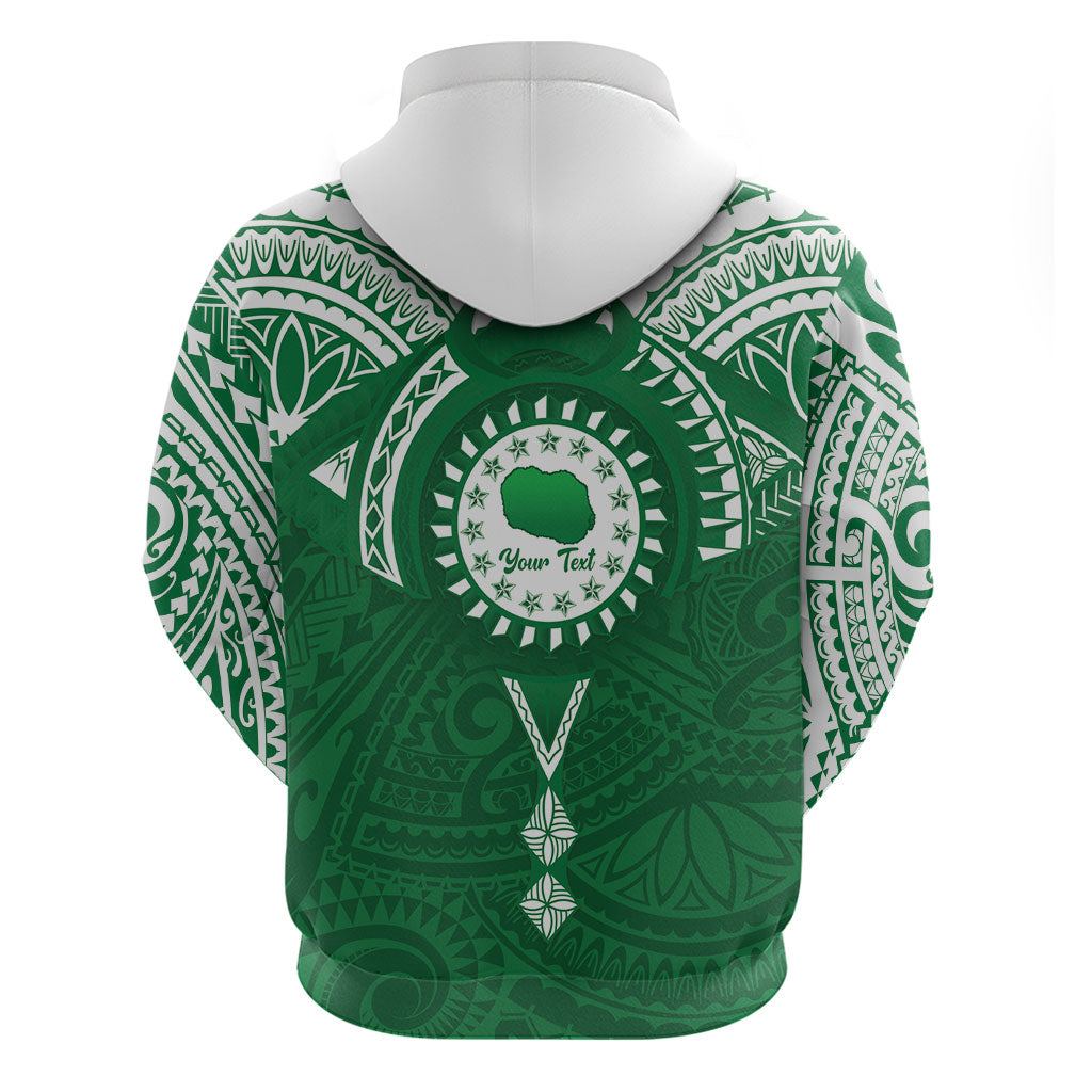 Personalised Cook Islands Rarotonga Zip Hoodie Map With Kuki Airani Manta Ray Tattoo LT14 - Polynesian Pride