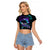 Polynesia Suicide Prevention Awareness Raglan Cropped T Shirt Your Life Is Worth Living For Polynesian Purple Pattern LT14 Female Purple - Polynesian Pride