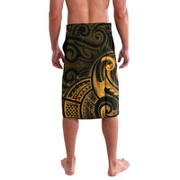 New Zealand Tuatara Lavalava Aotearoa Maori Clematis Flowers - Gold LT14 - Polynesian Pride