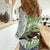 Green New Zealand Tuatara Women Casual Shirt Aotearoa Sphenodon Punctatus Silver Fern