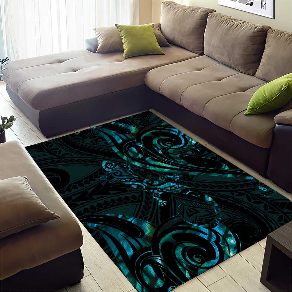 New Zealand Skink Area Rug Aotearoa Maori Mix Paua Shell LT14 - Polynesian Pride