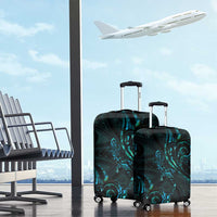 New Zealand Skink Luggage Cover Aotearoa Maori Mix Paua Shell