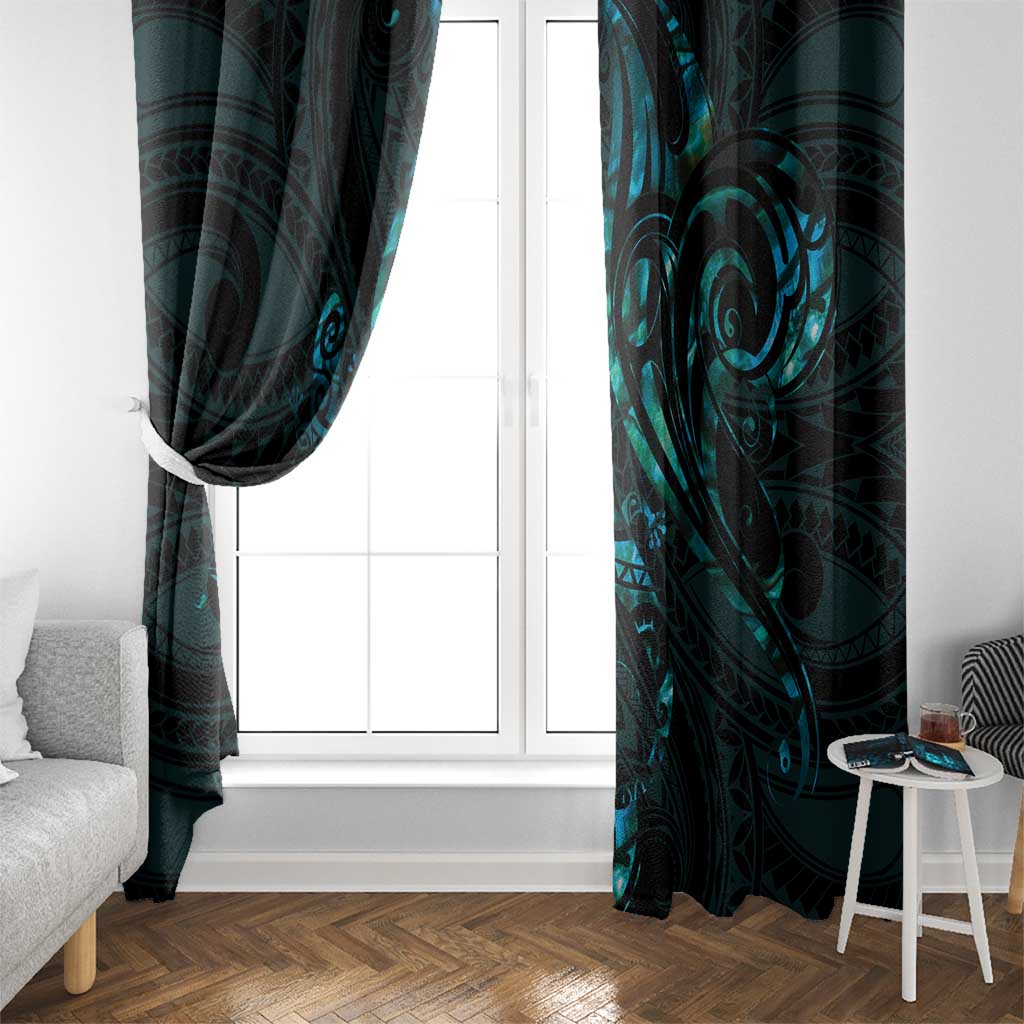 New Zealand Skink Window Curtain Aotearoa Maori Mix Paua Shell