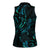 New Zealand Skink Women Sleeveless Polo Shirt Aotearoa Maori Mix Paua Shell
