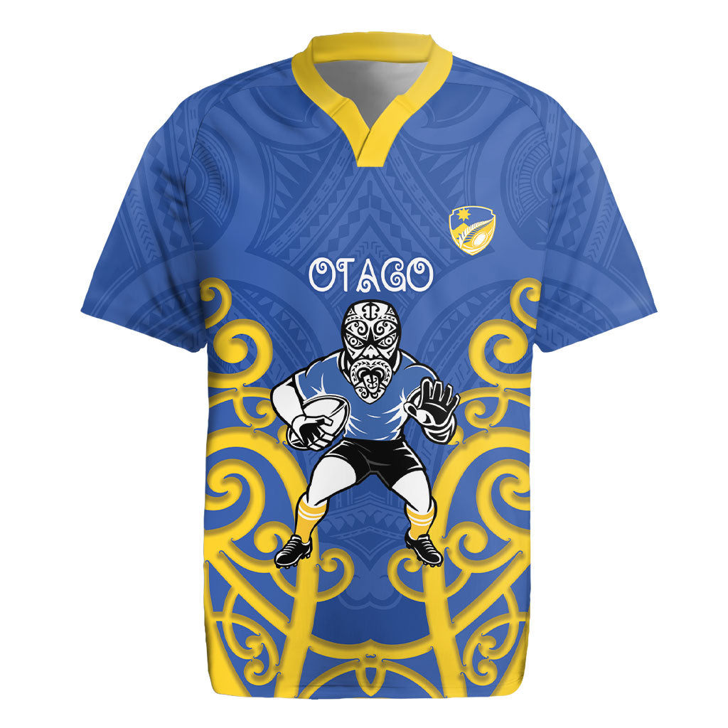 Otago Custom Rugby New Zealand Rugby Jersey Aotearoa Maori Pukana Tiki Mascot