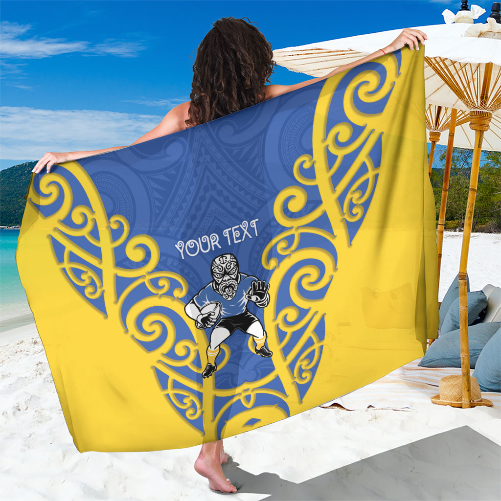 Otago Custom Rugby New Zealand Sarong Aotearoa Maori Pukana Tiki Mascot