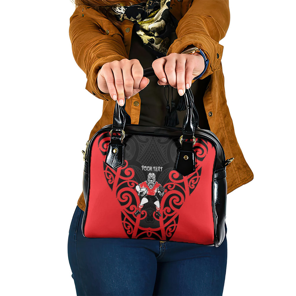 Counties Manukau Custom Rugby New Zealand Shoulder Handbag Aotearoa Maori Pukana Tiki Mascot