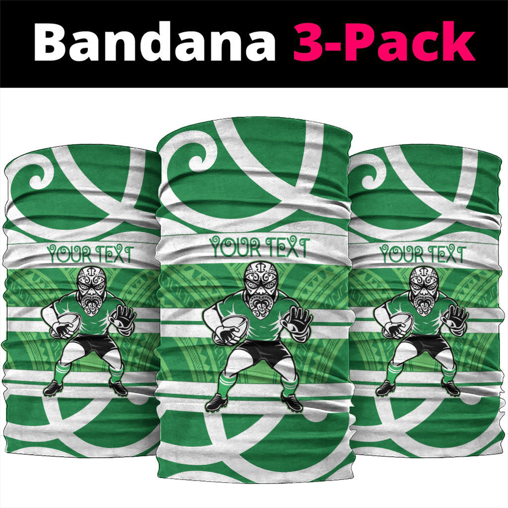 Manawatu Custom Rugby New Zealand Neck Gaiter Aotearoa Maori Pukana Tiki Mascot